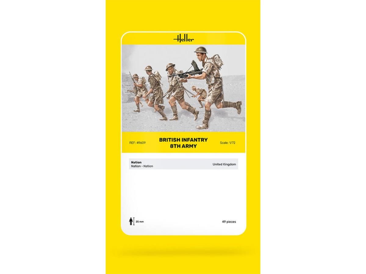 Heller 49609 British Infantry 8th Army 1:72 Model Kit