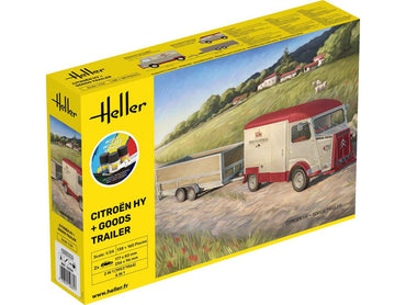 Heller 52331 Citroen HY & Goods Trailer Starter Kit 1:24 Model Kit