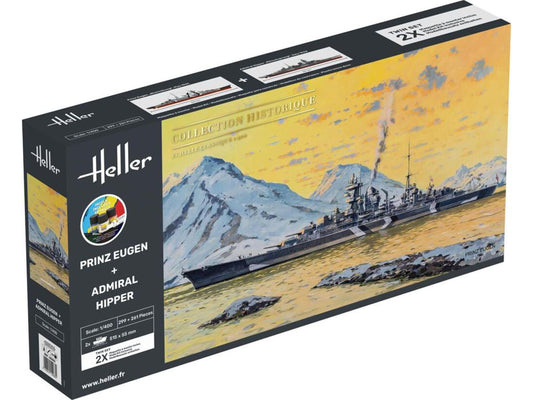 Heller 55083 German Warship Prinz Eugen/Admirl Hipper Starter Kit1:400)