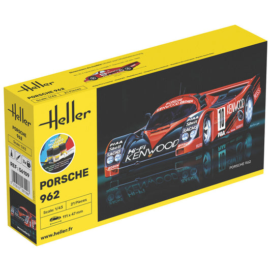 Heller 56109 Porsche 962 Starter Set 1:43 Model Kit