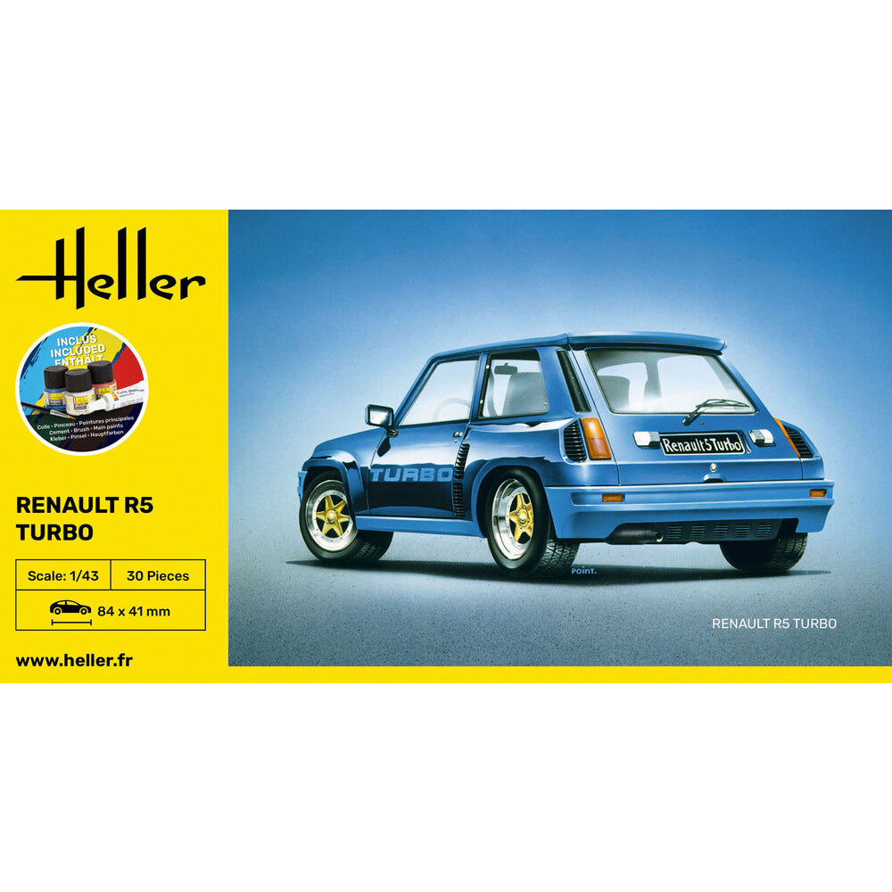 Heller 56150 Renault R5 Turbo STARTER SET 1:43 Model Kit