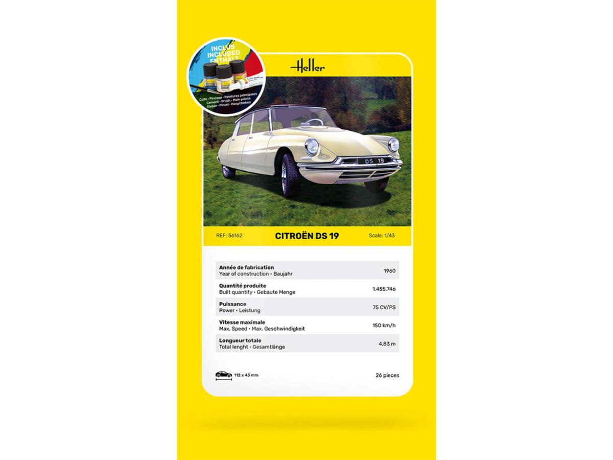 Heller 56162 Citroen DS 19 Starter Kit 1:43 Model Kit