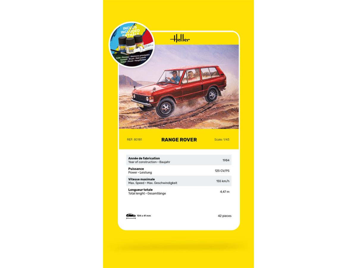 Heller 56181 Range Rover Starter Kit 1:43 Model Kit