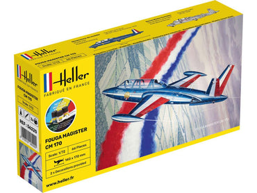 Heller 56220 French Fouga Magister CM 170 Starter Kit 1:72 Model Kit
