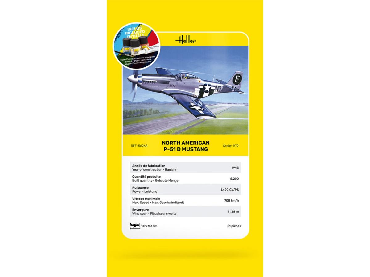 Heller 56272 US Grumman F6F-5 Hellcat Starter Kit 1:72 Model Kit