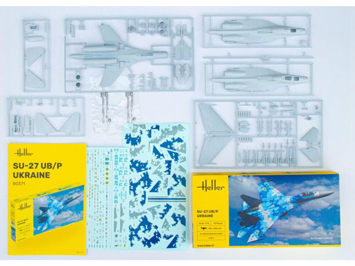 Heller 56371 Ukraine Sukhoi SU-27 UB/P Starter Kit 1:72 Model Kit