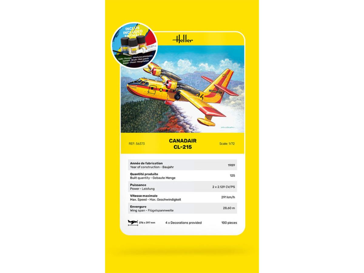 Heller 56373 Canadair CL-215 Starter Kit 1:72 Model Kit