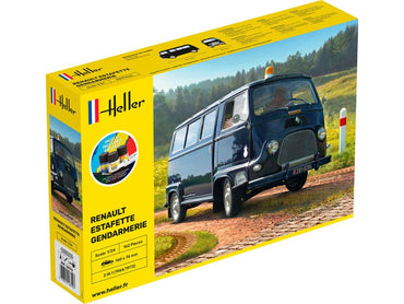 Heller 56742 Renault Estafette Gendarmerie Starter Kit 1:24 Model Kit