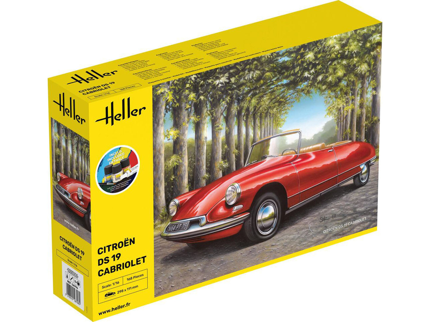 Heller 56796 Citroen DS 19 Cabriolet Starter Kit 1:16 Model Kit