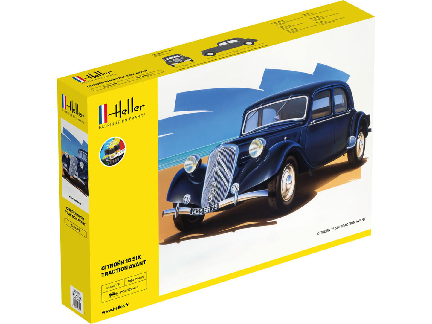 Heller 56799 Citroen 15 SIX Traction Avant Starter Kit 1:8 Model Kit