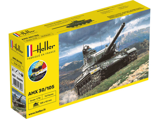 Heller 56899 French AMX 30/105 Starter Kit 1:72 Model Kit