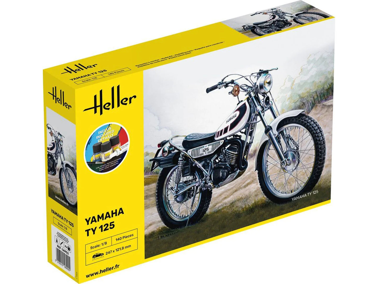 Heller Yamaha TY 125 1:8 Motorbike Model Kit 56902