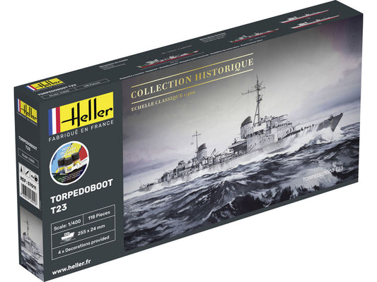 Heller 57011 German Warship Torpedoboot T23 Starter Kit 1:400 Model Kit