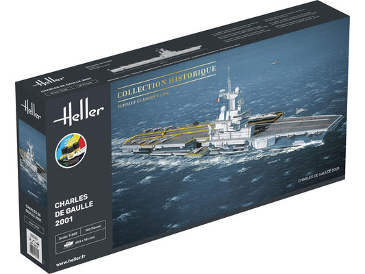 Heller 57072 French Warship Charles de Gaulle 2001 Starter Kit 1:400)