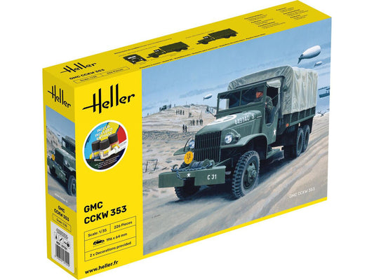 Heller 57121 US GMC CCKW 353 Truck Starter Kit 1:35 Model Kit