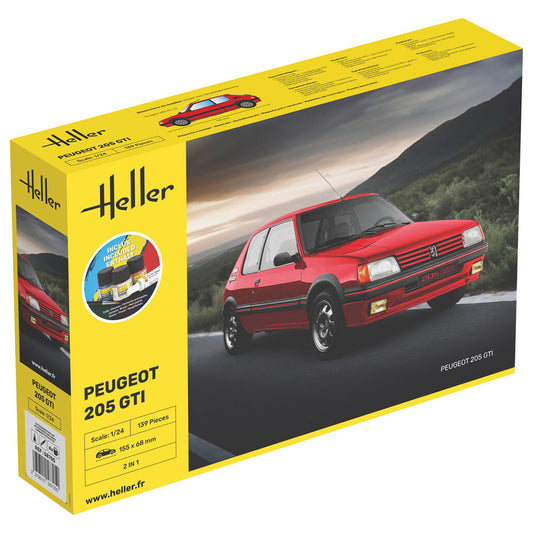 Heller 58705 Peugeot 205 GTI Starter Set 1:24 Model Kit