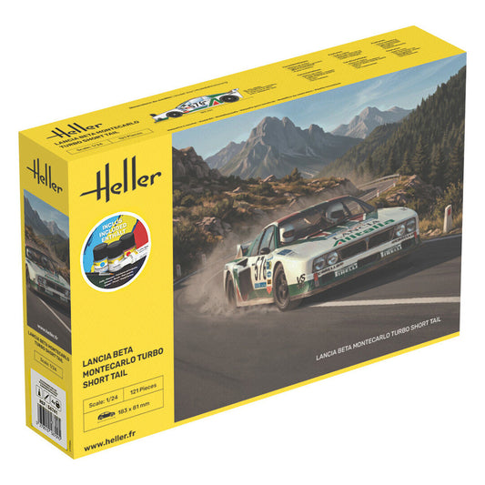 Heller 58741 Lancia Beta Montecarlo Turbo Short Tail Starter Kit 1:24 Model Kit