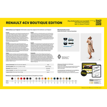Heller 58762 Renault 4CV - Boutique Edition 1:24 Starter Model Kit