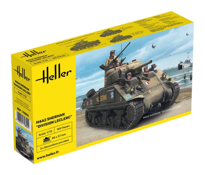 Heller 79894 US M4A2 Sherman Division Leclerc 1:72 Model Kit