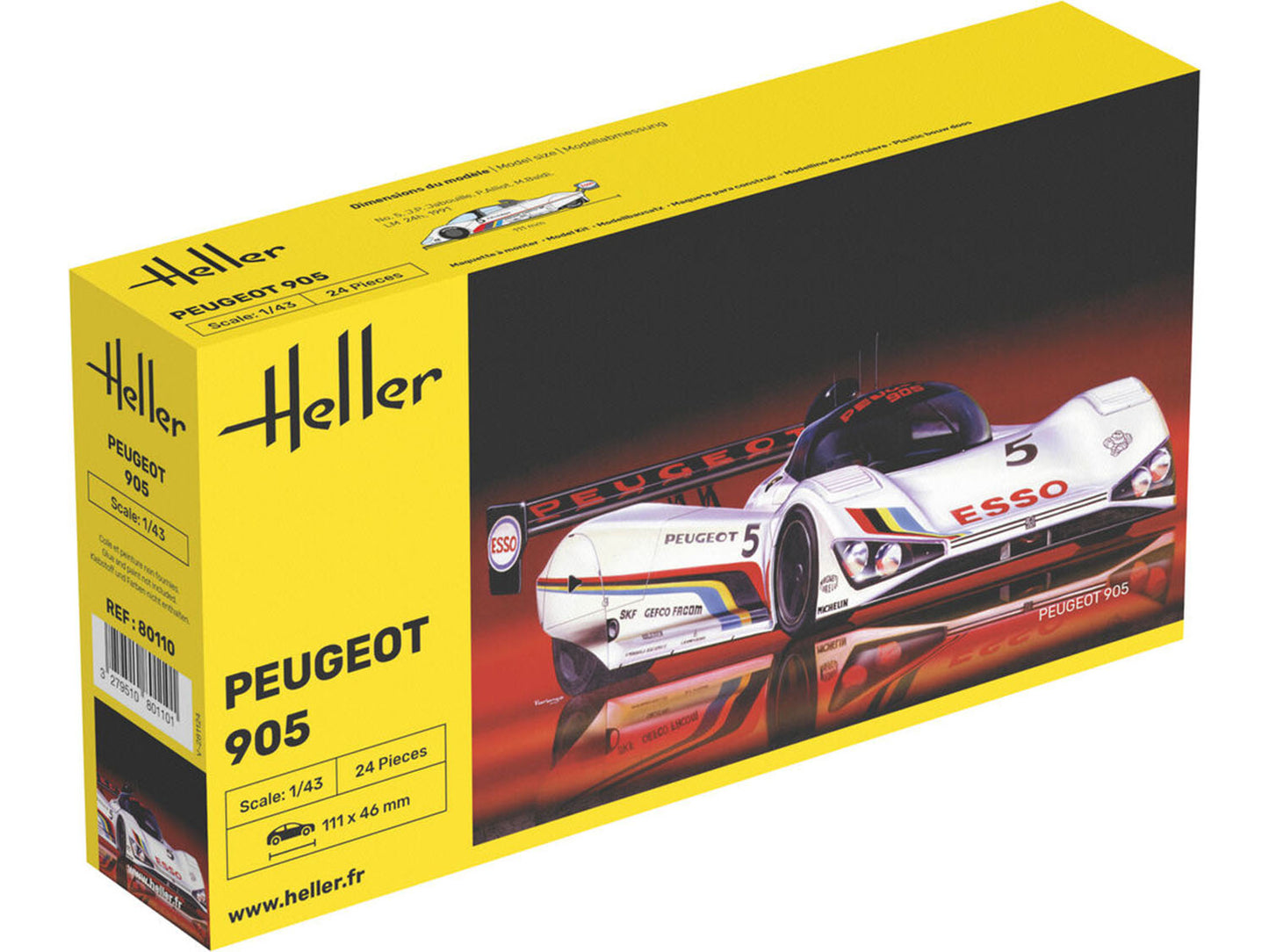 Heller 80110 Peugeot 905 1:43 Model Kit