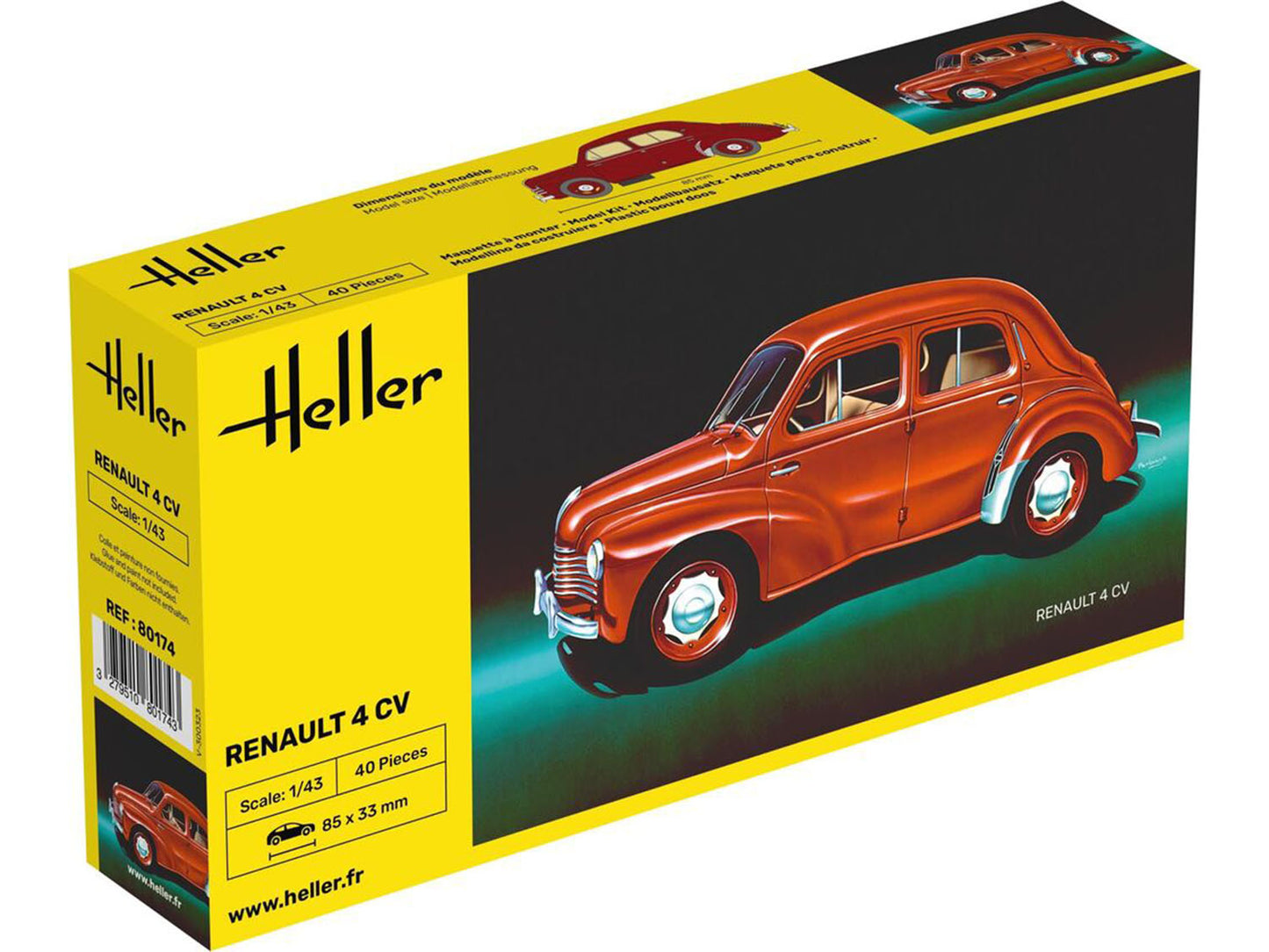 Heller 80174 Renault 4 CV 1:43 Model Kit