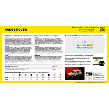 Heller 80181 Range Rover 1:43 Model Kit