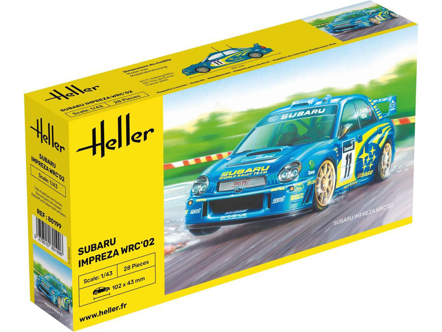 Heller 80199 Subaru Impreza WRC 2002 1:43 Model Kit