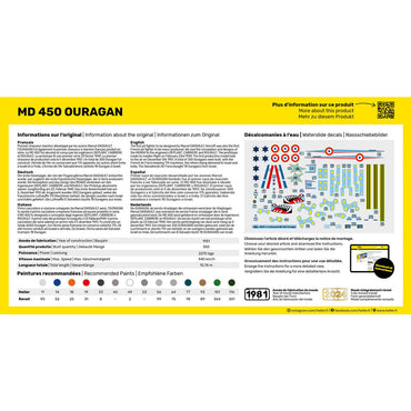 Heller 80201 MD 450 Ouragan 1:72 Model Kit