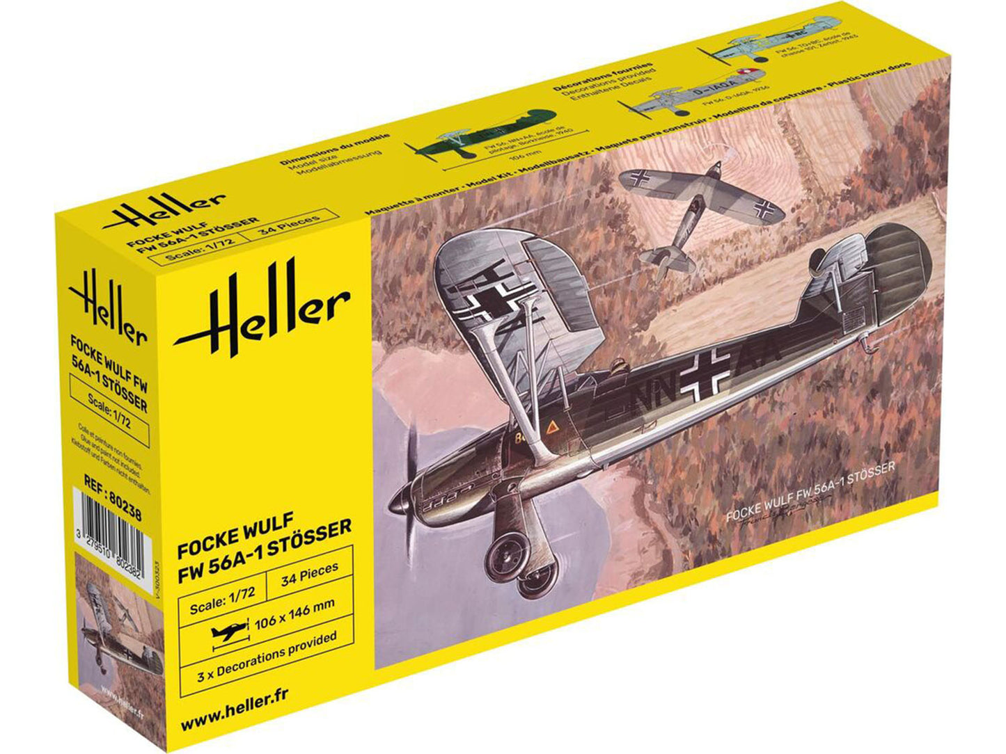 Heller 80238 German Focke Wulf FW 56A-1 Stosser 1:72 Model Kit
