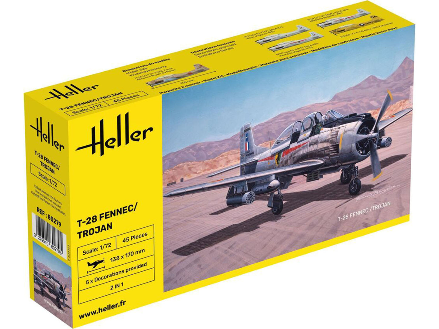 Heller 80279 US North American T-28 Fennec/Trojan 1:72 Model Kit