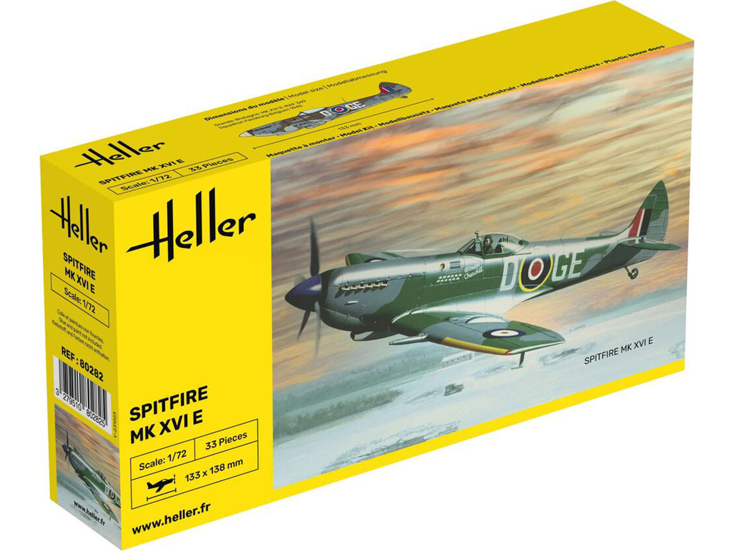 Heller 80282 British Supermarine Spitfire Mk XVI E 1:72 Model Kit