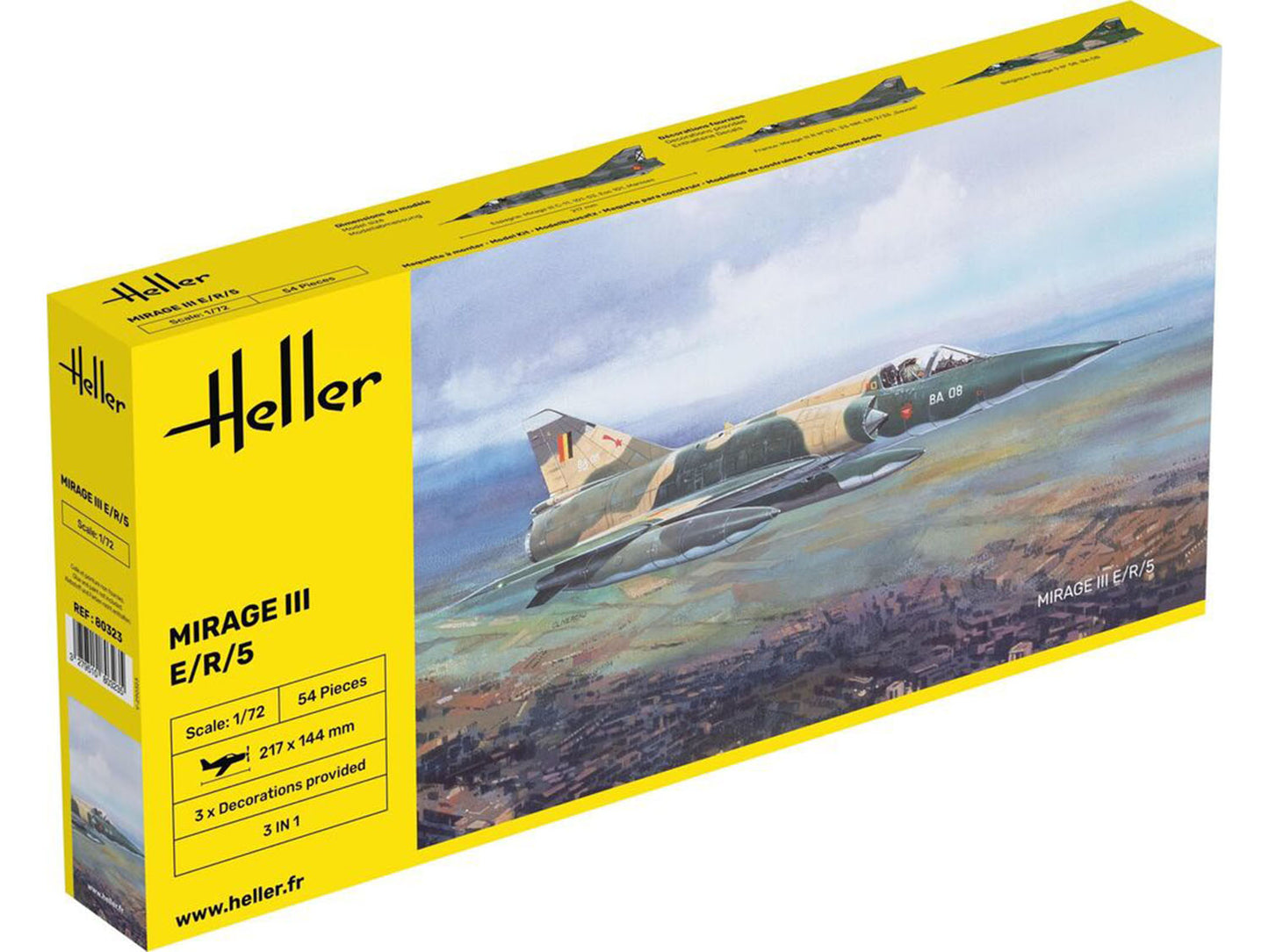 Heller 80323 French Dassault Mirage III E 1:72 Model Kit