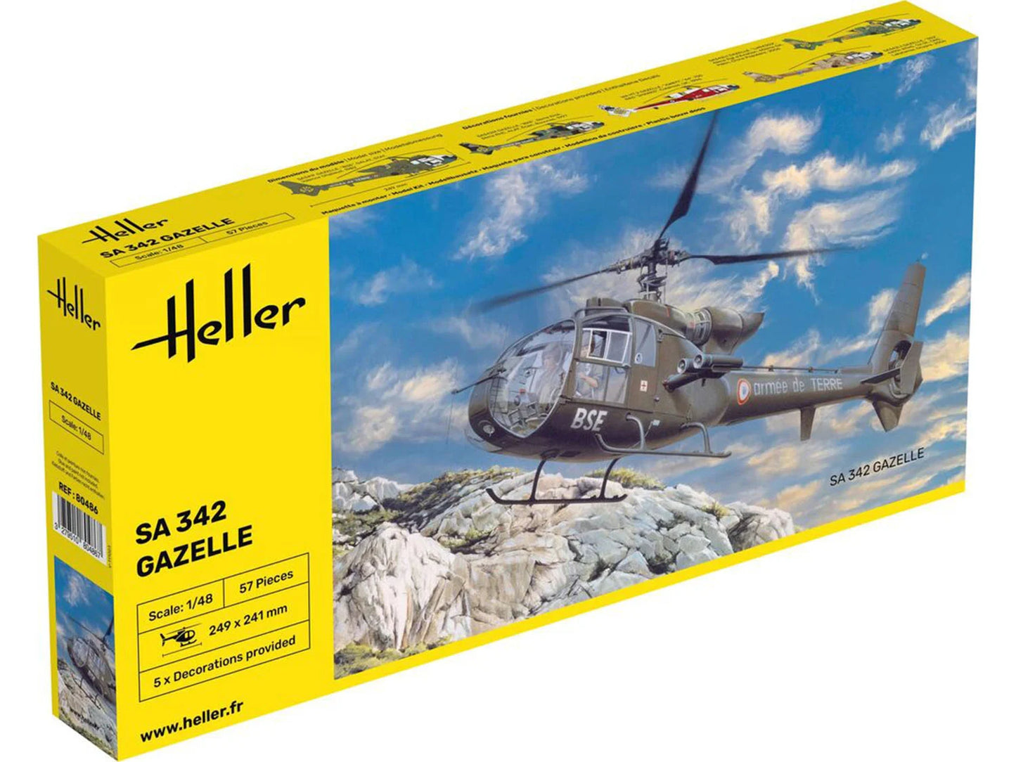 Heller 80486 SA 342 Gazelle 1:48 Model Kit