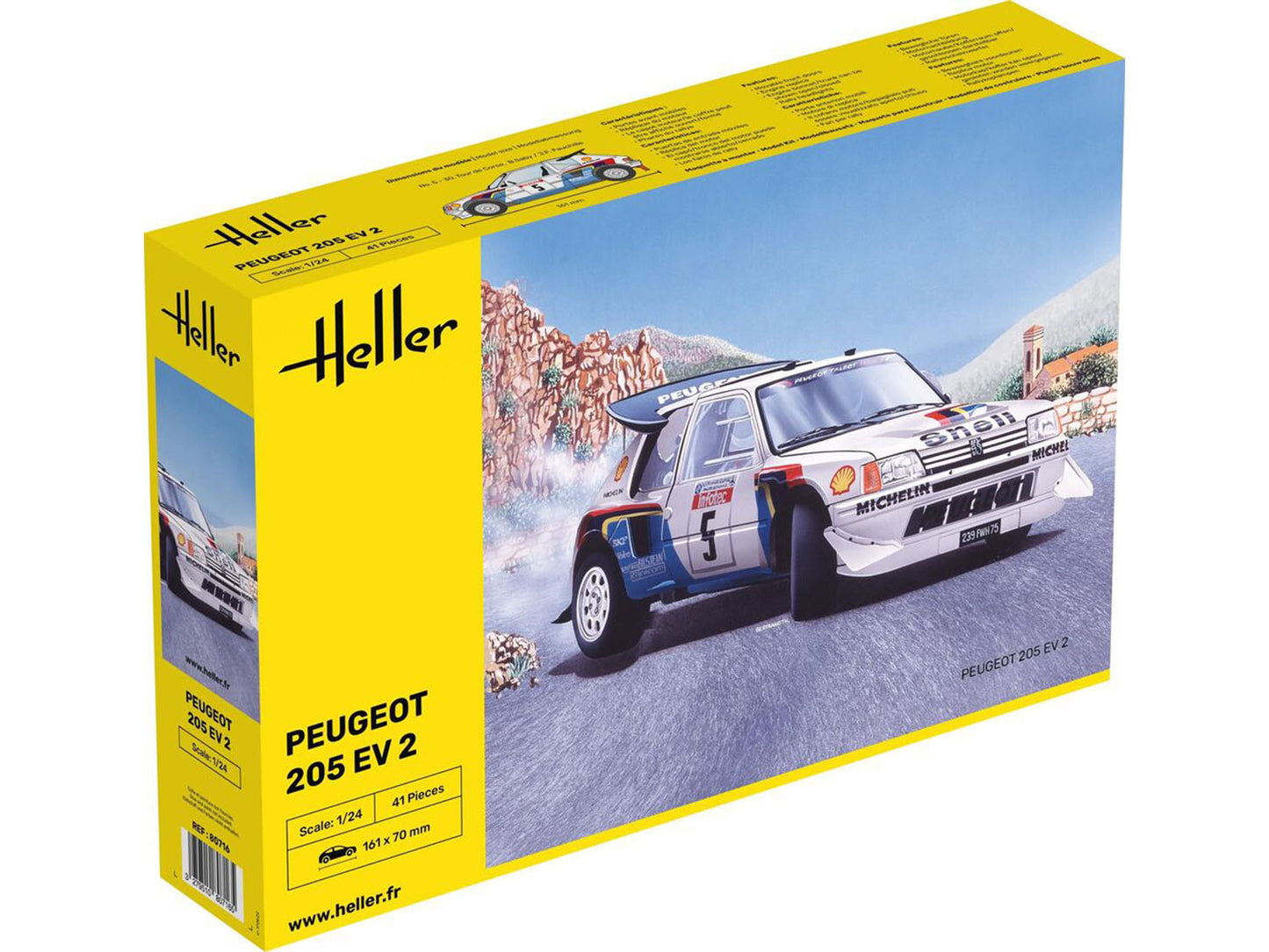 Heller 80716 Peugeot 205 EV 2 1:24 Model Kit