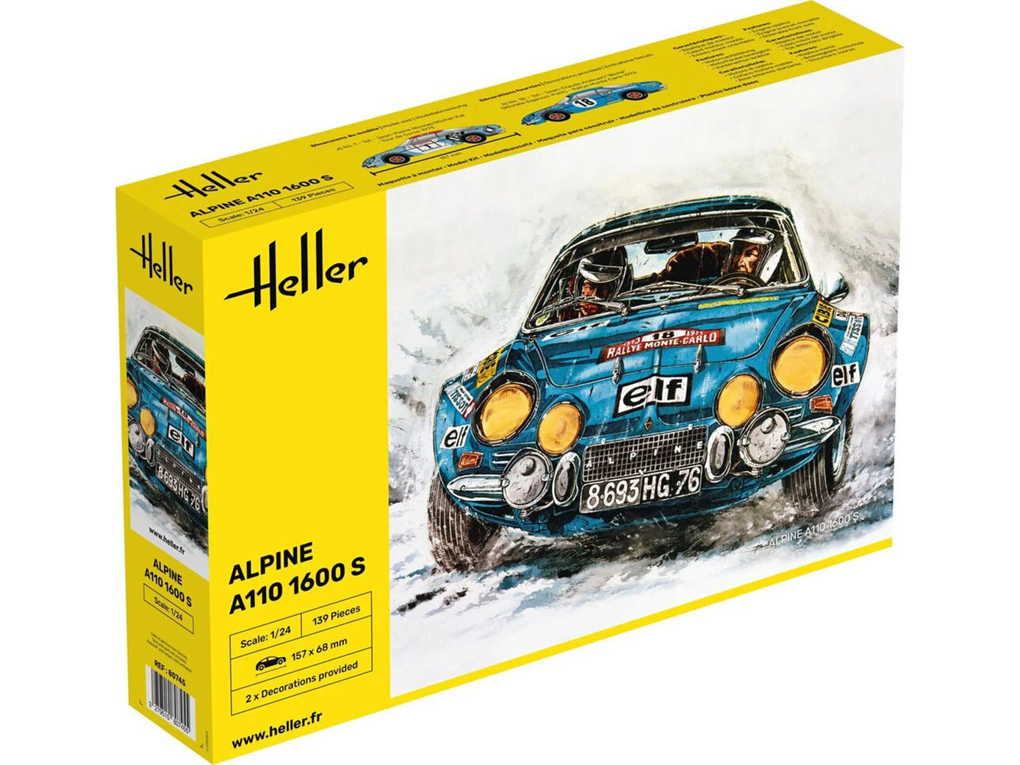 Heller 80745 Alpine A110 1600S 1:24 Model Kit