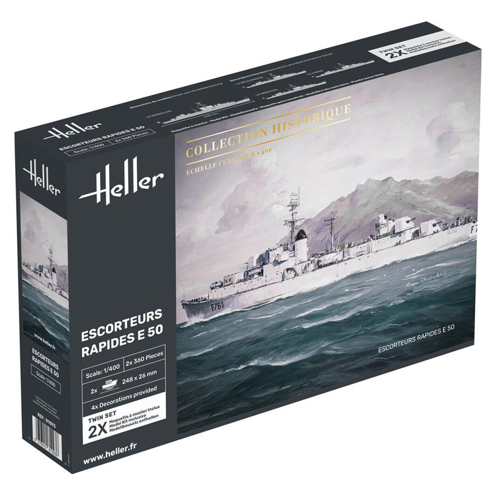 Heller 81093 Escorteurs Rapides E 50 Twin Set 1:400 Model Kit