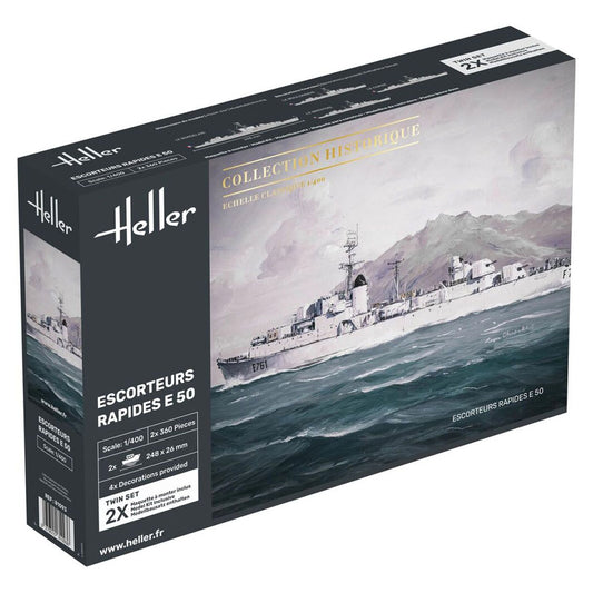 Heller 81093 Escorteurs Rapides E 50 Twin Set 1:400 Model Kit