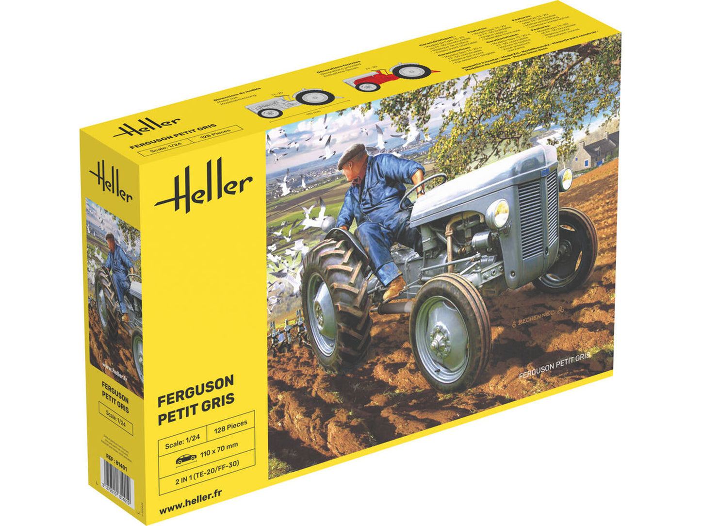 Heller 81401 Ferguson Petit Gris Tractor 1:24 Model Kit