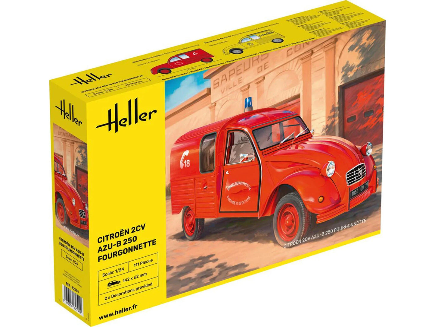 Heller 82701 Citroen 2CV Fourgonette AK 250 1:24 Model Kit