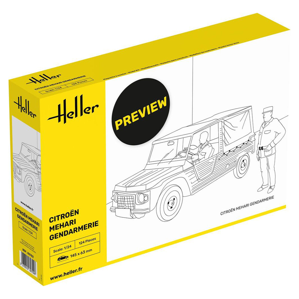Heller 82702 Citroen Mehari Gendarmerie 1:24 Model Kit