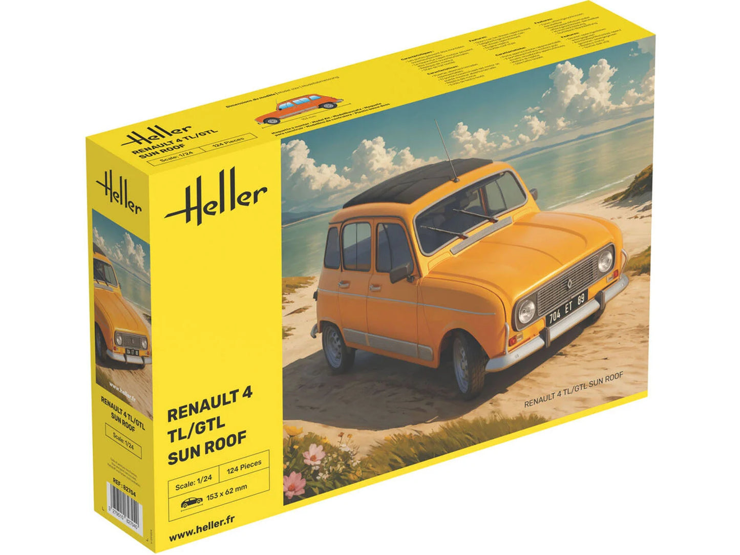 Heller 82704 Renault 4 TL/GTL Sun Roof 1:24 Model Kit