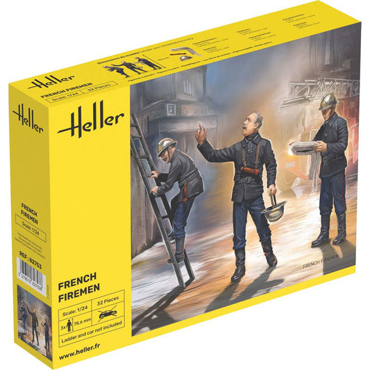 Heller 82753 French Fireman Figures 1:24 Model Kit