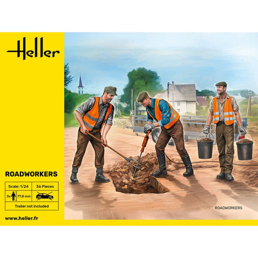 Heller 82754 Road Workers Figures 1:24 Model Kit
