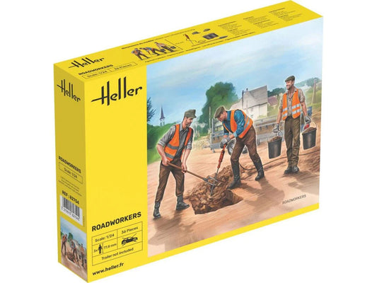 Heller 82754 Road Workers Figures 1:24 Model Kit