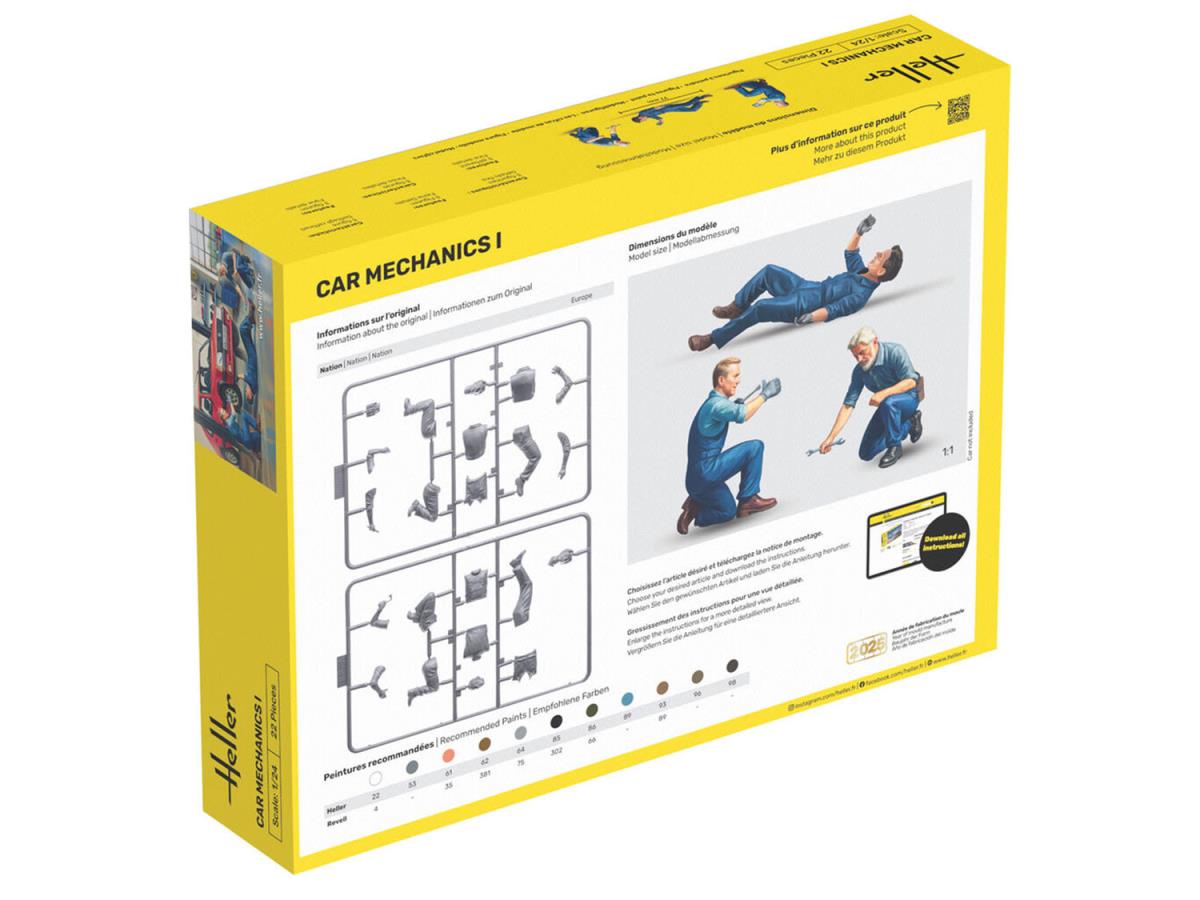 Heller 82755 Car Mechanics Workers Figures 1:24 Model Kit