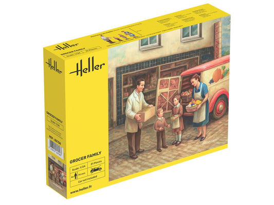 Heller 82758 Grocer Family Figures 1:24 Model Kit