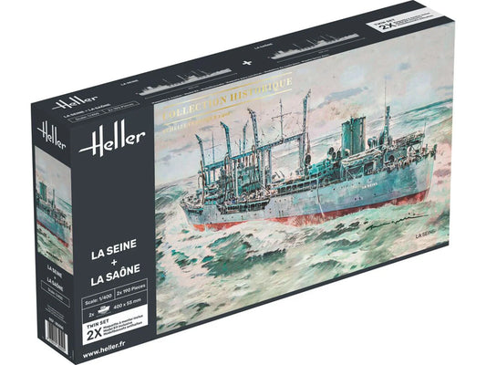 Heller 85050 French Warship La Seine & La Saone Twin Set 1:400 Model Kit