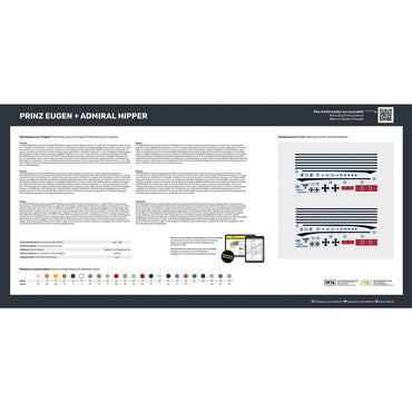 Heller 85083 Prince Eugen & Admiral Hipper 2-in-1 1:400 Model Kit