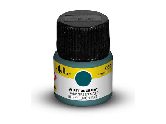 Heller 9030 030 Dark Green Matt Acrylic Paint 12ml