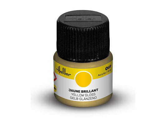 Heller 9069 069 Yellow Gloss Matt Acrylic Paint 12ml